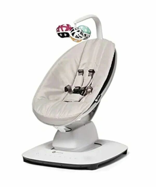 A baby seat with a car motif on it.