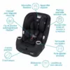 A car seat with the features of it.