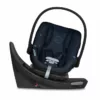 A black car seat with the back up