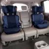 A car with three seats in it