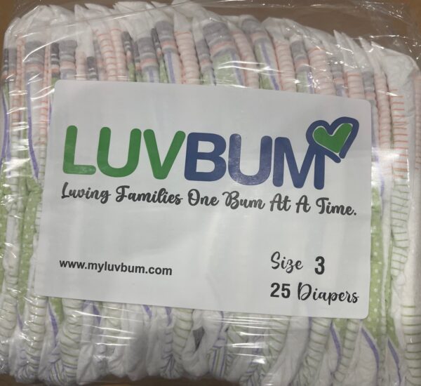 A package of diapers that are wrapped in plastic.